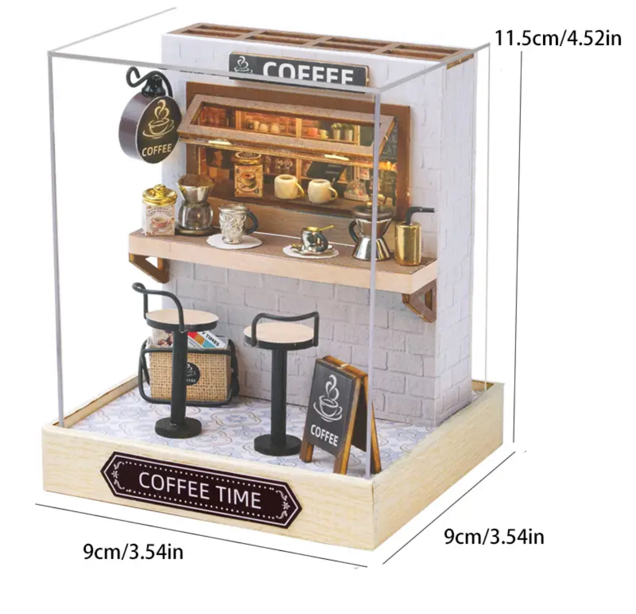 Coffee Shop Miniature Dollhouse
