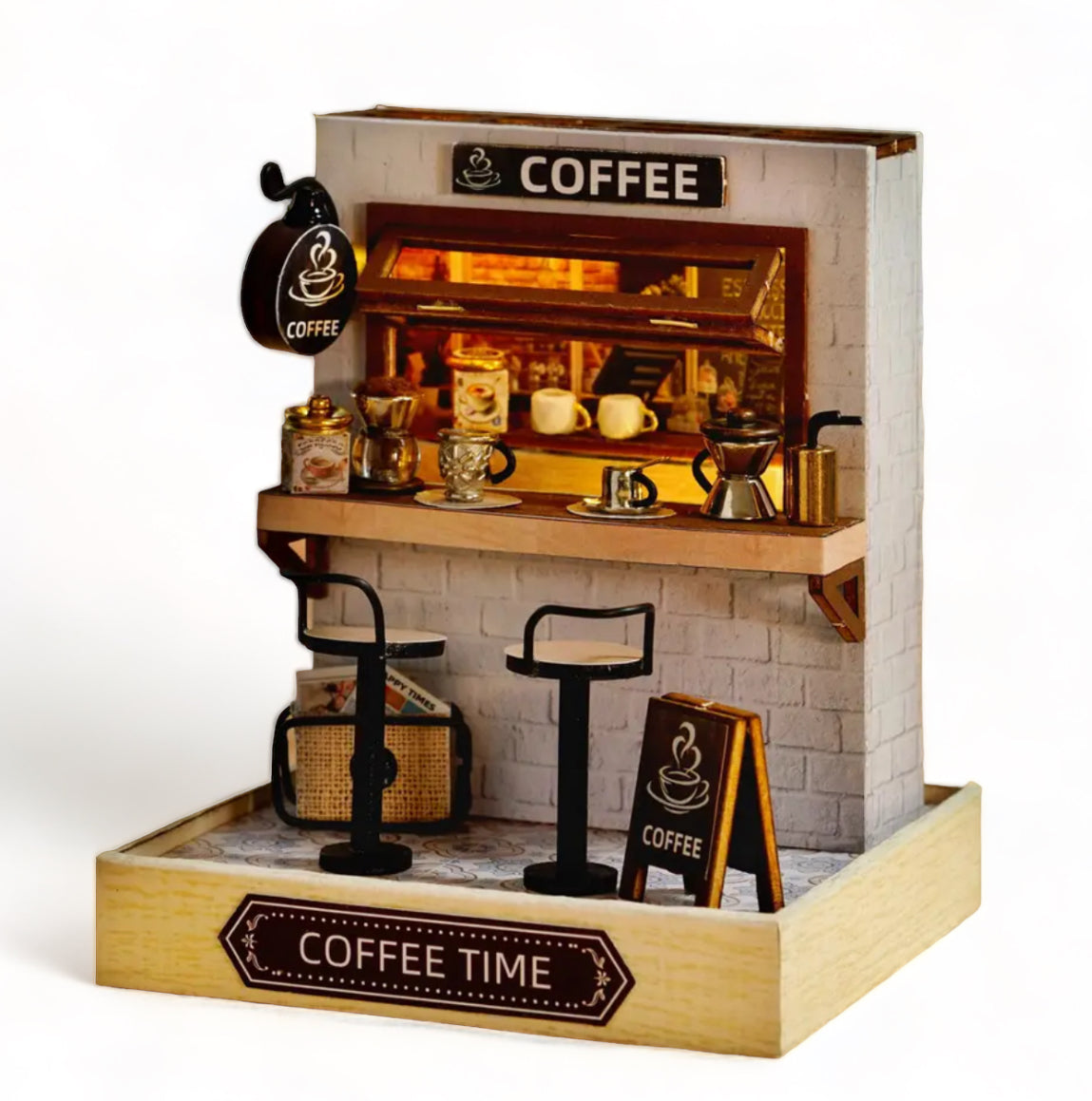 Coffee Shop Miniature Dollhouse